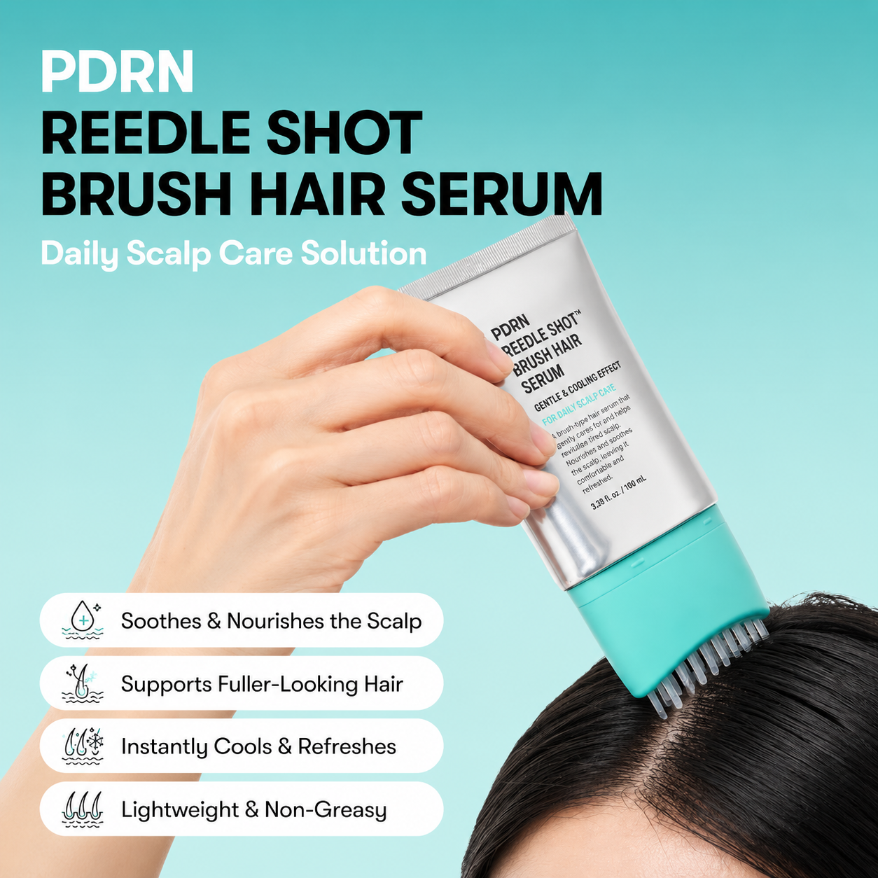 PDRN Reedle Shot Brush Hair Serum